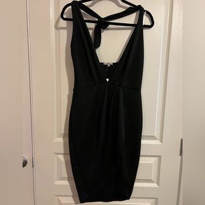 Charlotte Russe Plunge Neck Halter Dress
